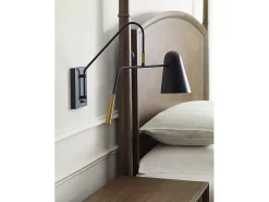 Elstead Simon 1 ljus vägglampa, midnattssvart, E27