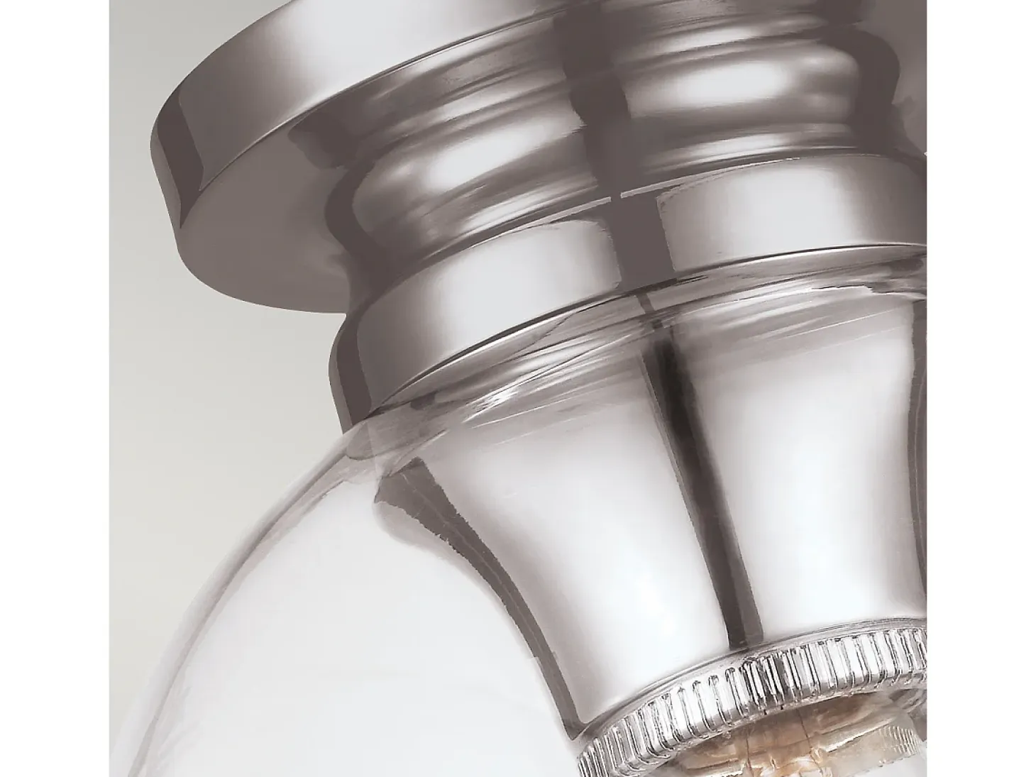 Elstead Tabby 1 Light Flush Light, polerat nickel