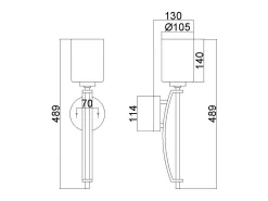 Elstead Taylor 1 ljus stor vägglampa - polerad kromfinish, G9