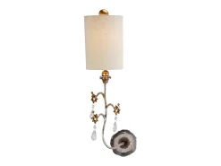 Elstead Tivoli 1 ljus inomhusvägglampa silver, kräm, E27