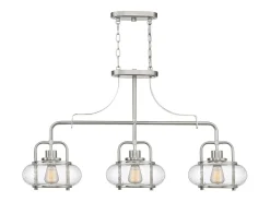 Elstead Trilogy 3 Light Island Pendel, Borstad Nickel, E27