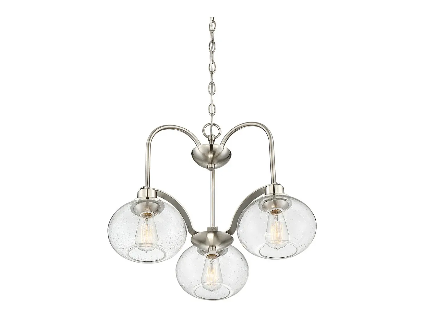 Elstead Trilogy 3 ljus ljuskrona, borstad nickel, E27