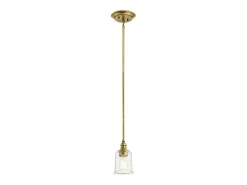 Elstead Waverly 1 Ljus Mini Pendel, Naturmässing, E27