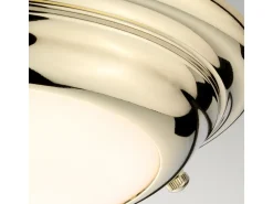 Elstead Welland 1 Ljus Mini LED Flush Light - Polerad mässing