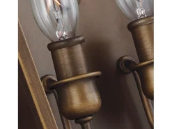 Elstead Yarmouth 2 ljus vägglampa, målad åldrad mässing