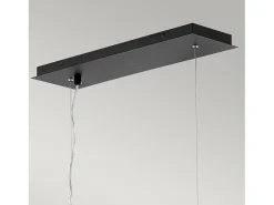 Elstead Zuma 6 ljushänge, satinsvart, silver, E27