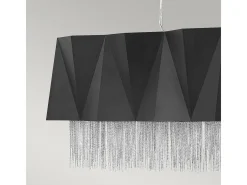Elstead Zuma 6 ljushänge, satinsvart, silver, E27