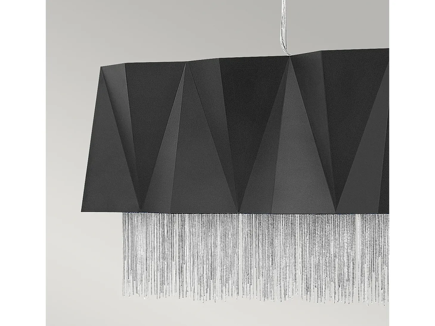 Elstead Zuma 6 ljushänge, satinsvart, silver, E27