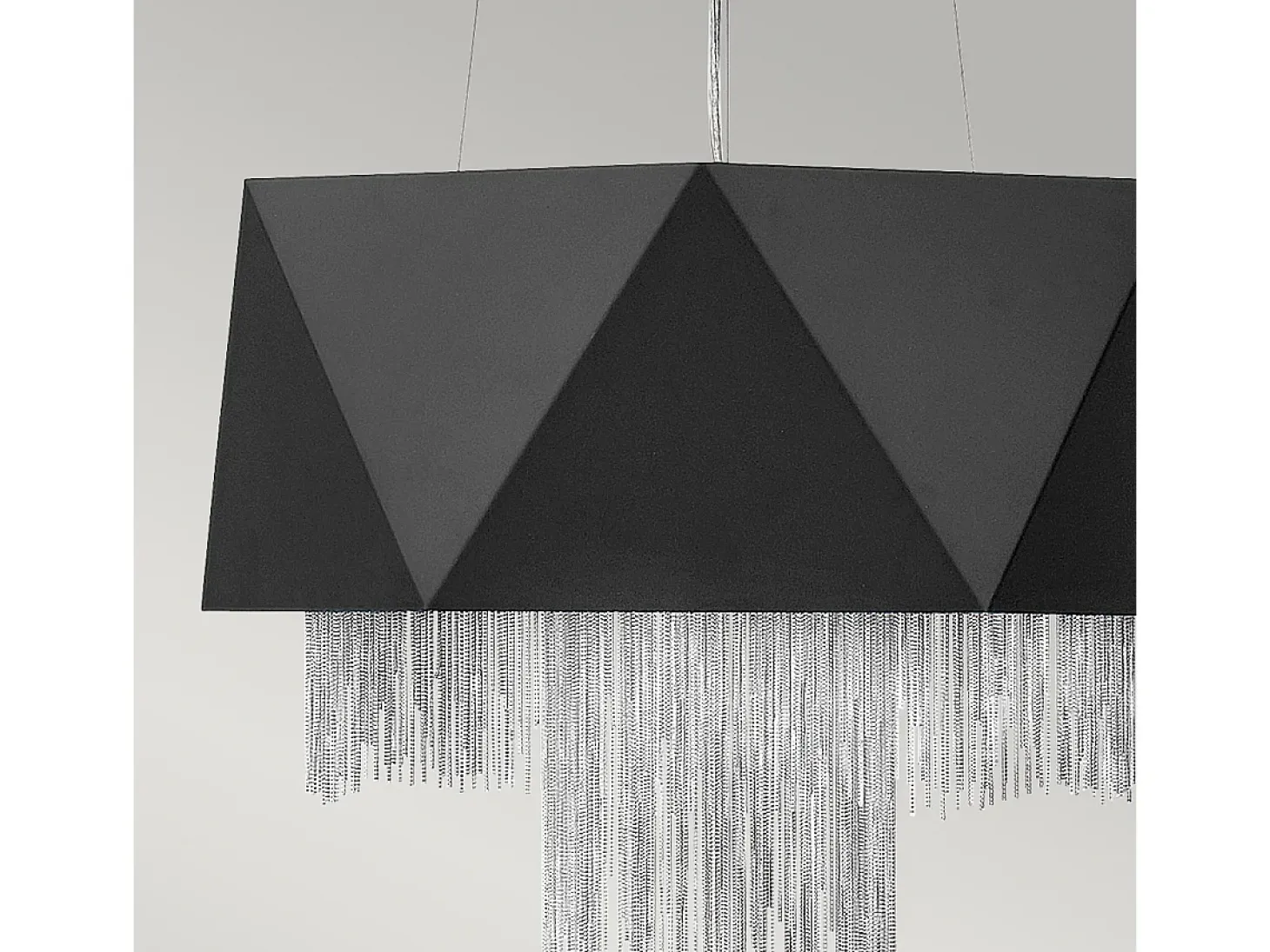 Elstead Zuma 6 ljushänge, satinsvart, silver, E27