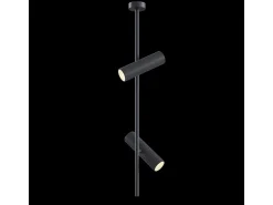 Elti Foco de Techo Lámpara Colgante Negro, 2 Luces, GU10