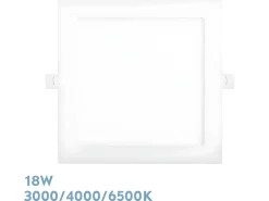 Empotrable Abaco Cuadrado Blanco Led 18w