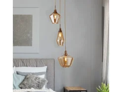 Endon Mia 3 Light Cluster Drop Ceiling Pendel Champagneglas
