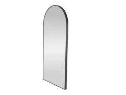Espejo abovedado Hari de aluminio negro 120 x 60 cm