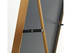 Espejo arqueado de cuerpo entero, 162 x 53 cm, de pared, para salón, dorado