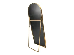 Espejo arqueado de cuerpo entero - 60 x 165 cm Espejo de pie arqueado grande de cuerpo entero - Espejo de tocador para sala de estar, dorado