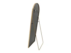 Espejo arqueado de cuerpo entero - 53 x 162 cm Espejo de pie arqueado grande de cuerpo entero - Espejo de tocador para sala de estar, dorado