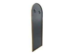 Espejo arqueado de cuerpo entero, 165 x 60 cm, de pared, para salón, dorado