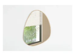 Espejo asimétrico NARA – 60x80 cm – Acabado en roble envejecido – MDF decorativo de madera – Diseño orgánico
