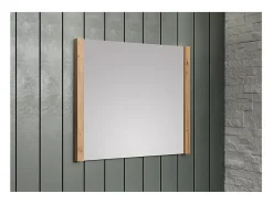 Espejo con cantos de madera MDF claro Maria