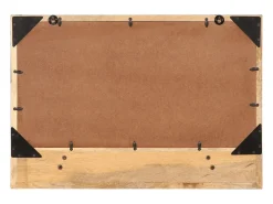Espejo con estante 80x8x55 cm cristal y madera maciza de mango