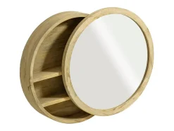 Espejo con estantes en madera de mango Juliet