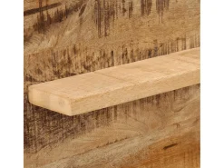 Espejo con estantes 80x8x55 cm cristal y madera maciza de mango