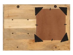 Espejo con estantes 80x8x55 cm cristal y madera maciza de mango