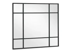 Espejo cuadrado 100x100 estructura metal negra