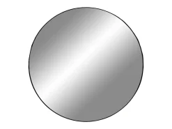 Espejo de acero negro Ø 60 cm