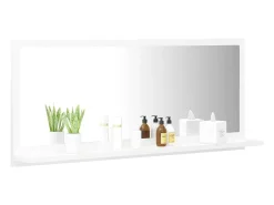 Espejo de baño 90 x 10,5 x 37 cm aglomerado blanco 02_0006910