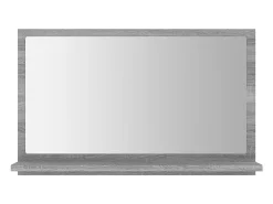 Espejo de baño 60 x 10,5 x 37 cm madera de ingeniería gris 02_0006900