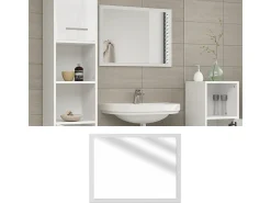 Espejo de baño blanco alto brillo/blanco 45x2x60 kiko