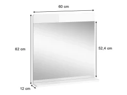 Espejo de baño blanco 60x12x62 izan