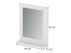 Espejo de baño blanco 40x10x50 vilda