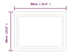 Espejo de baño con LED 80x60 cm ES309587