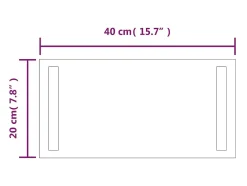Espejo de baño con LED 40x20 cm ES842681