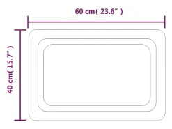 Espejo de baño con LED 60x40 cm ES284045