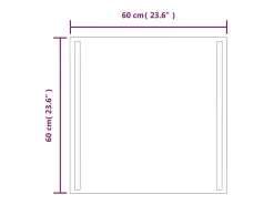 Espejo de baño con LED 60x60 cm ES977282