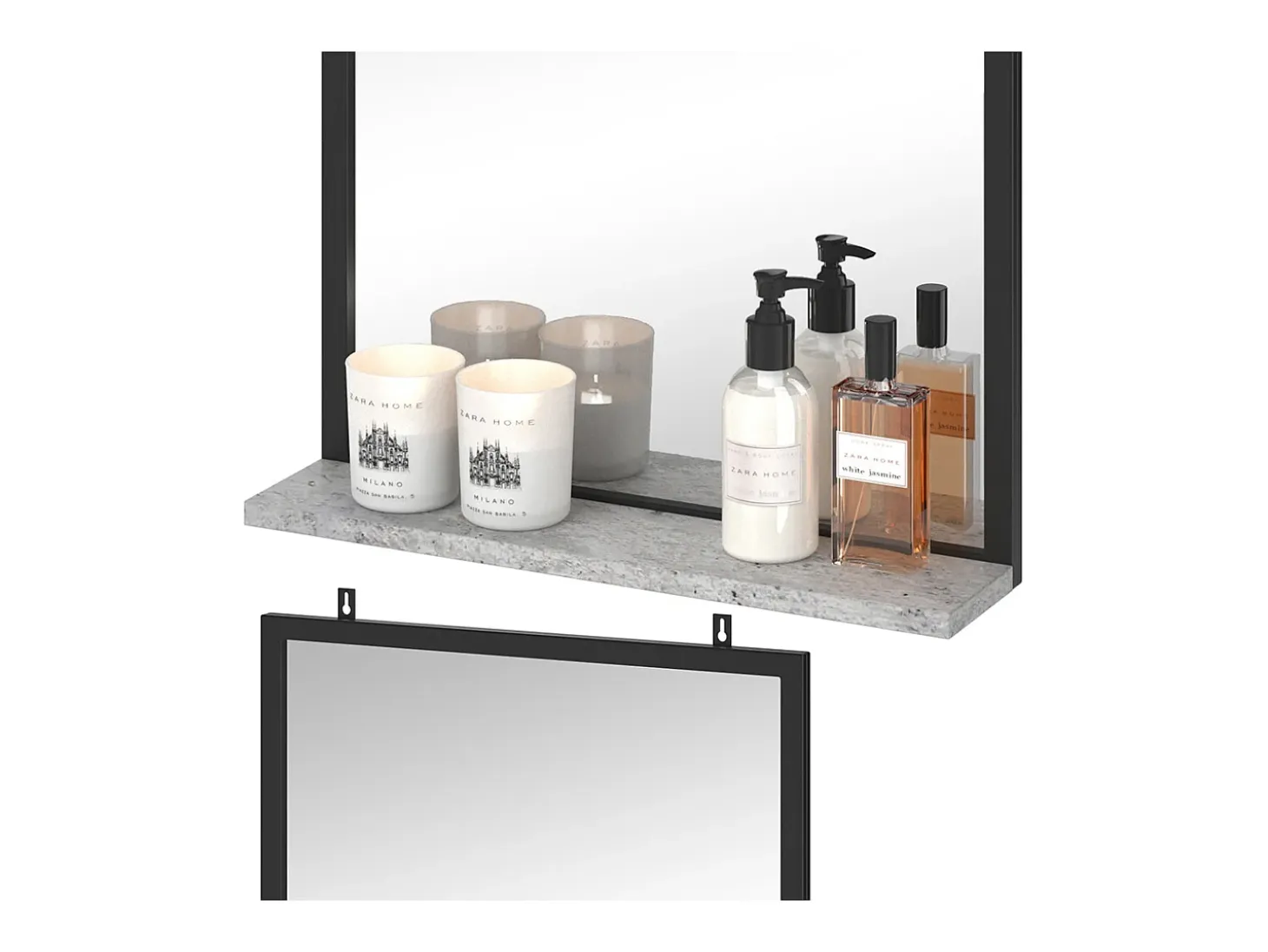 Espejo de baño hormigón 50x12x60 fyrk