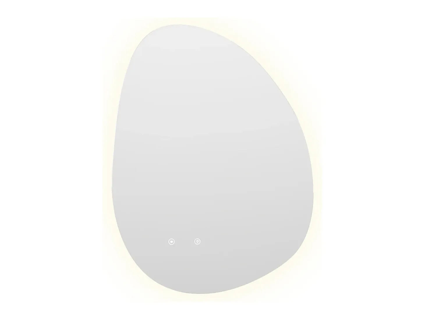 Espejo de baño iluminado asimétrico anti-vaho - 60 x 80 cm - INACIA