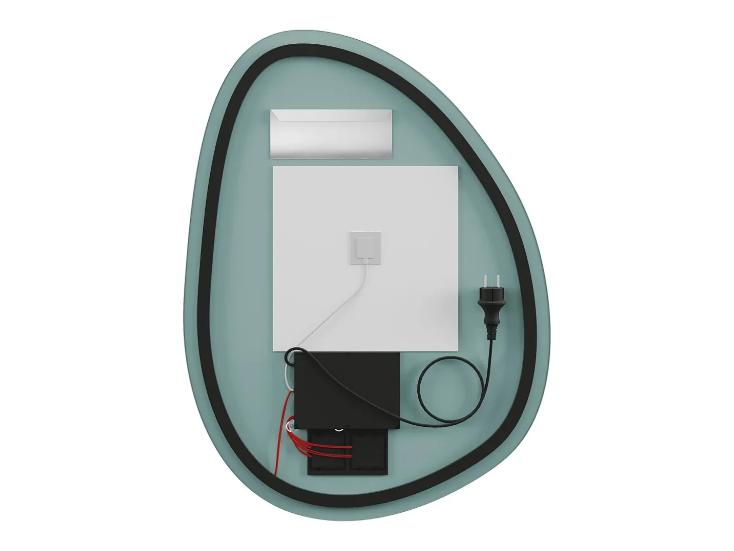 Espejo de baño iluminado asimétrico anti-vaho - 60 x 80 cm - INACIA