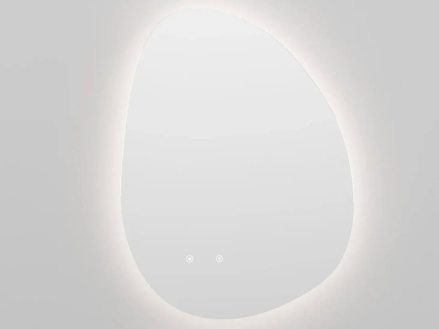 Espejo de baño iluminado asimétrico anti-vaho - 60 x 80 cm - INACIA