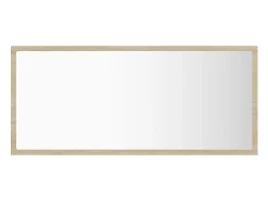 Espejo de baño LED 90 x 8,5 x 37 cm roble acrílico 02_0006964
