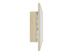 Espejo de baño LED 80 x 8,5 x 37 cm roble acrílico 02_0006963