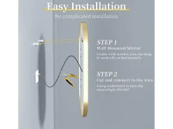 Espejo de baño LED antivaho 3 colores regulables 120x60x4cm