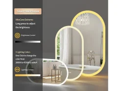 Espejo de baño LED ovalado 100x50cm espejo de pared iluminado con 3 colores ajustables 100x50cm