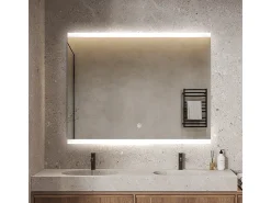 Espejo de baño led retroiluminado de 90x70cm antivaho Krona L
