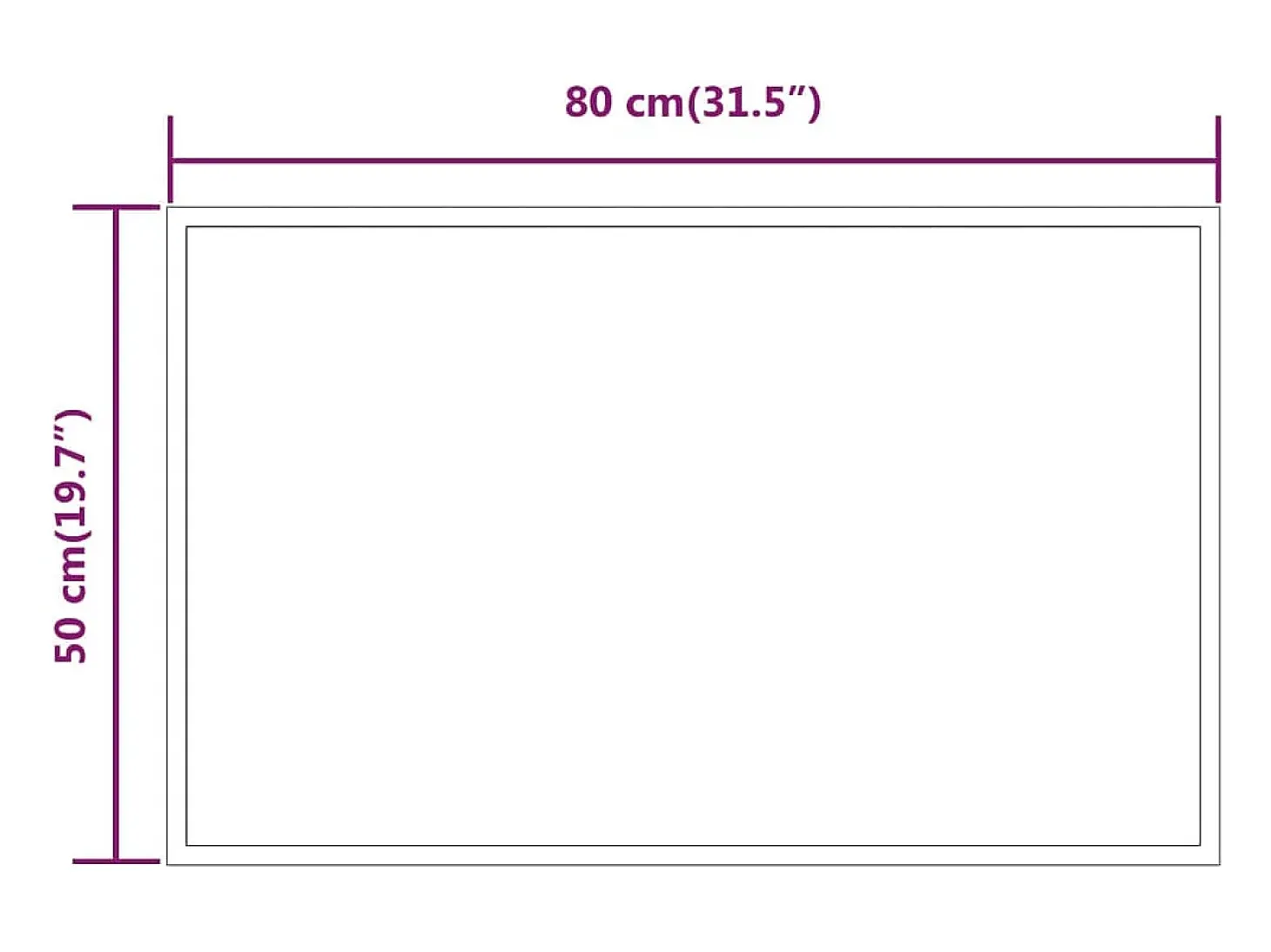 Espejo de baño LED 50x80 cm
