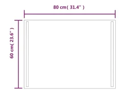 Espejo de baño LED 60x80 cm