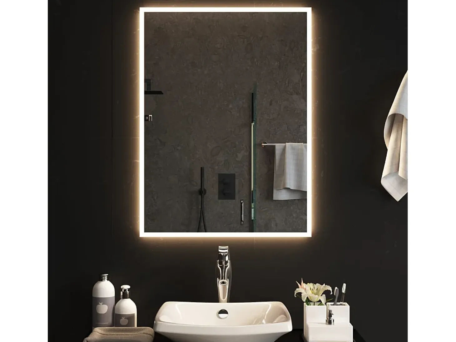Espejo de baño LED 60x80 cm